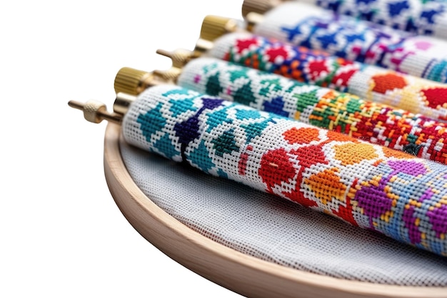 haft tradycyjny na tkaninie